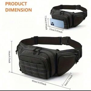 Concealed Carry Black Tactical Waist Bag